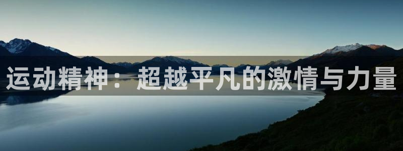 杏悦体育和杏耀是哪个公司的：运动精神：超越平凡的激情与力量